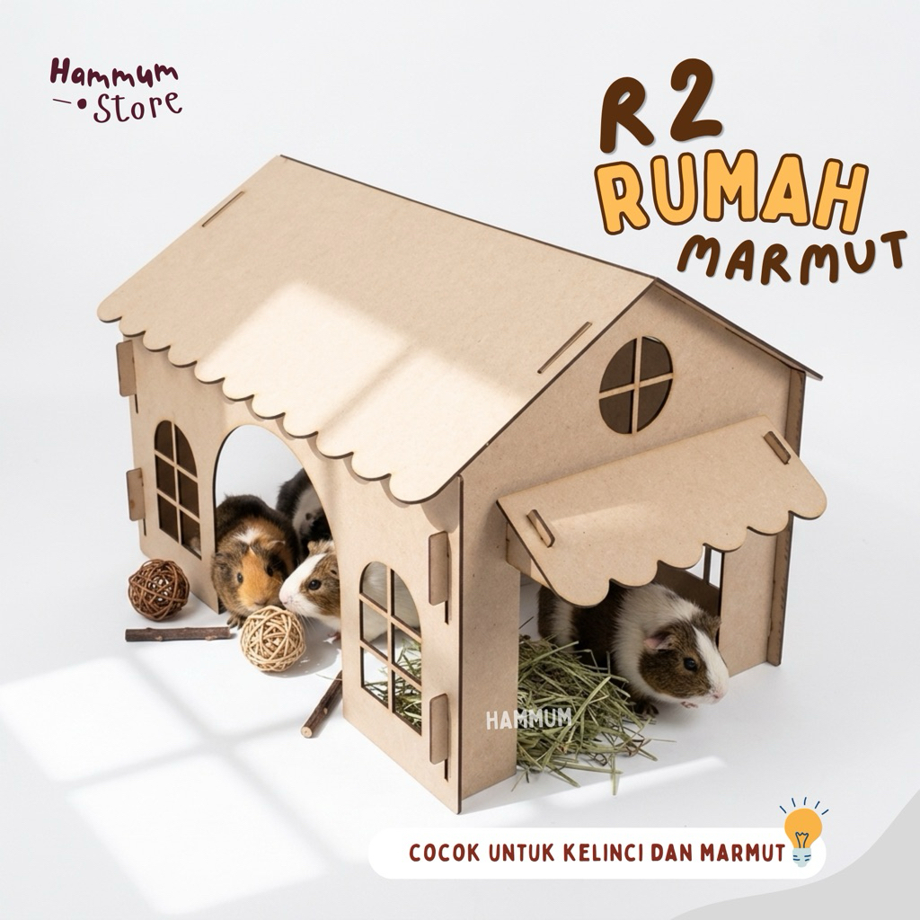 Rumah Kelinci R2 | Kandang Kelinci | Rumah Kucing | Terowongan Kelinci | Hideout Kelinci | Rumah Kuc