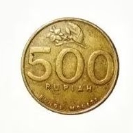 Koin logam melati 500 buatan tahun 2000