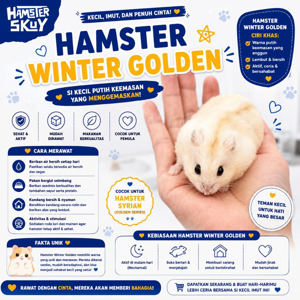 HAMSTER WINTER GOLDEN INDUKAN [GOJEK]