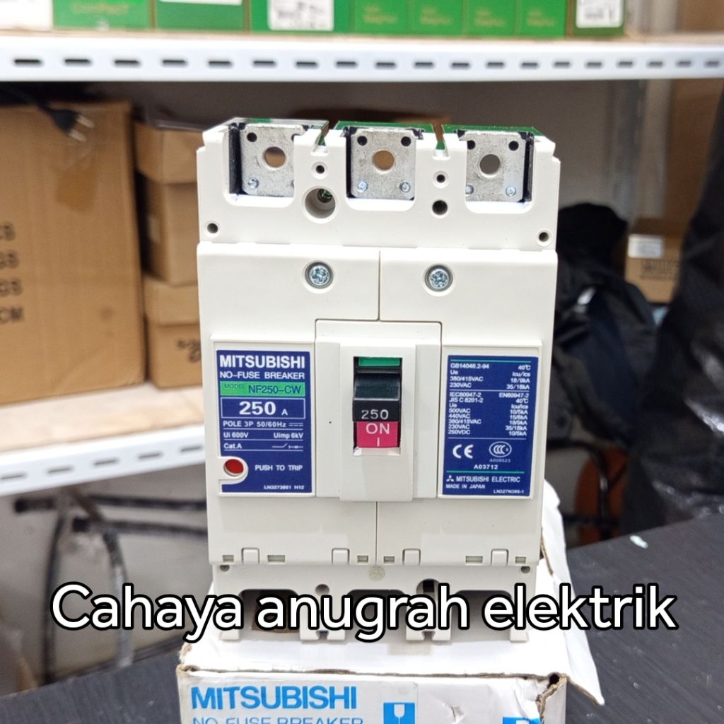 MCCB MITSUBISHI 250A 3P / MCCB MITSUBISHI NF250-CW 250A 3P NFB 250A 3P MITSUBISHI