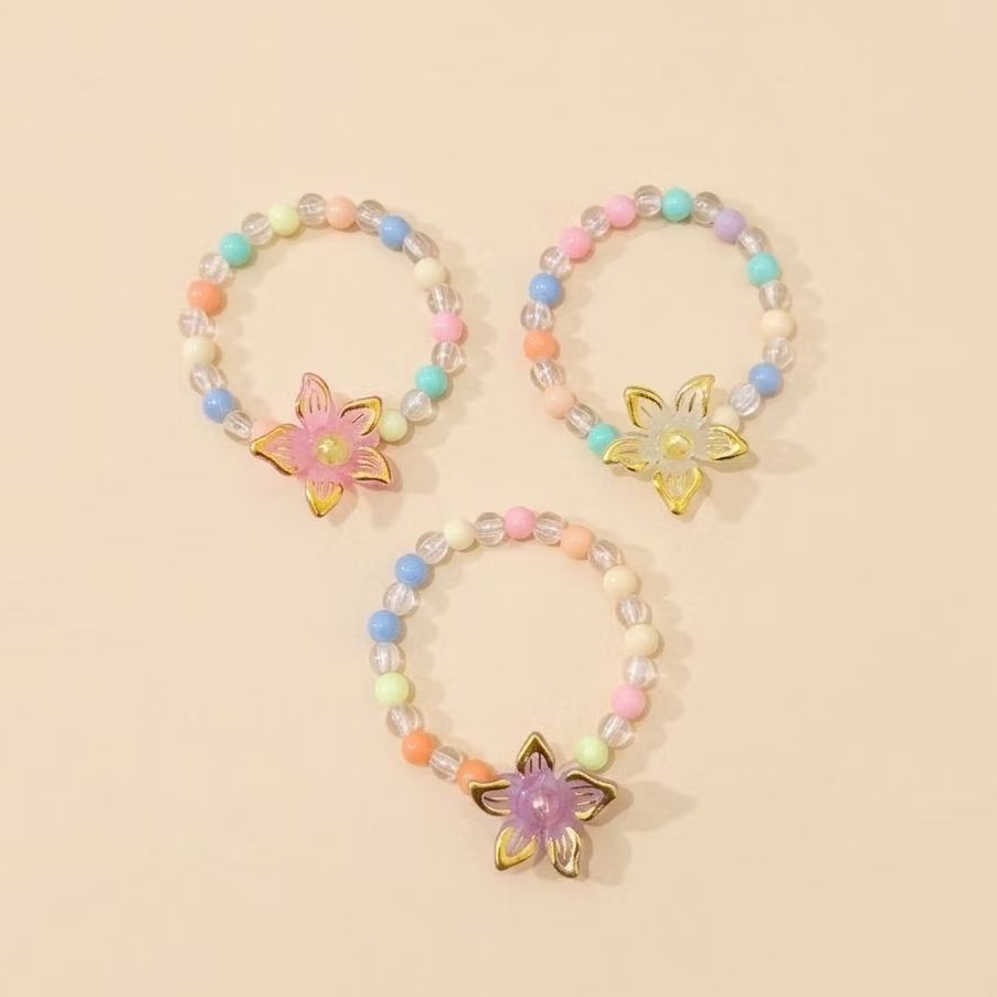 Grosir 6 pcs Gelang Anak | Gelang Anak Elastik Grosir | Gelang Manik Grosir | Gelang Anak Kupu, Love