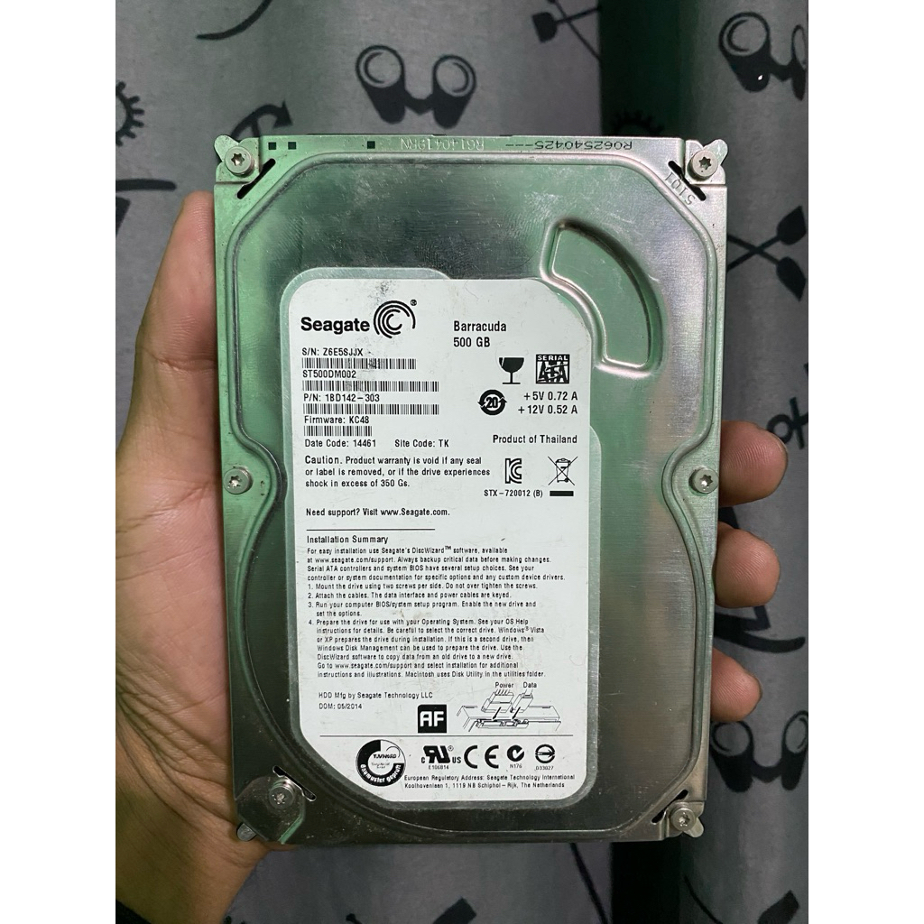 HDD SEAGATE 500GB 100/100 SECOND