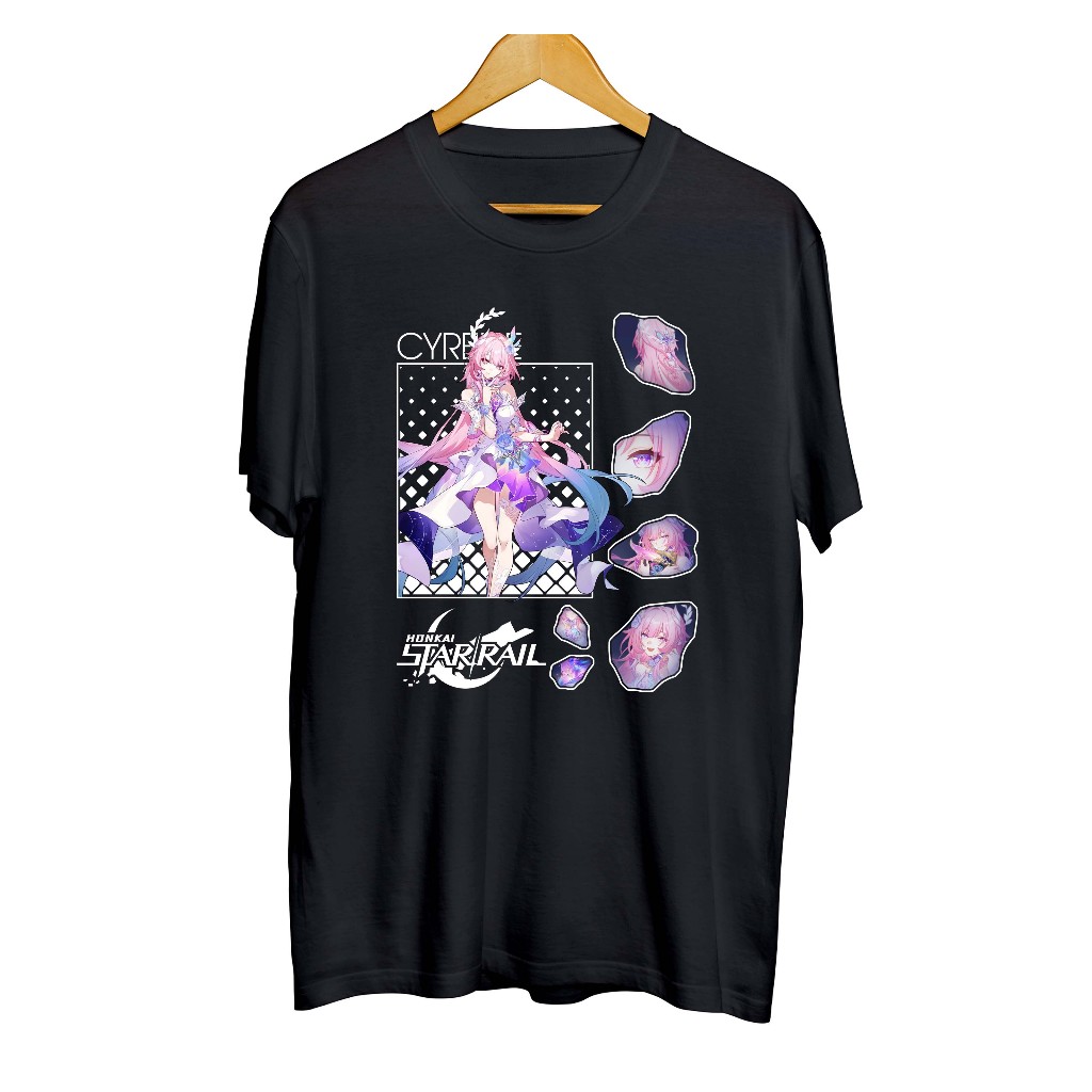 Kaos distro infinite anime game CYRENE HSR- HONKAI STAR RAILmaterial combed 30s