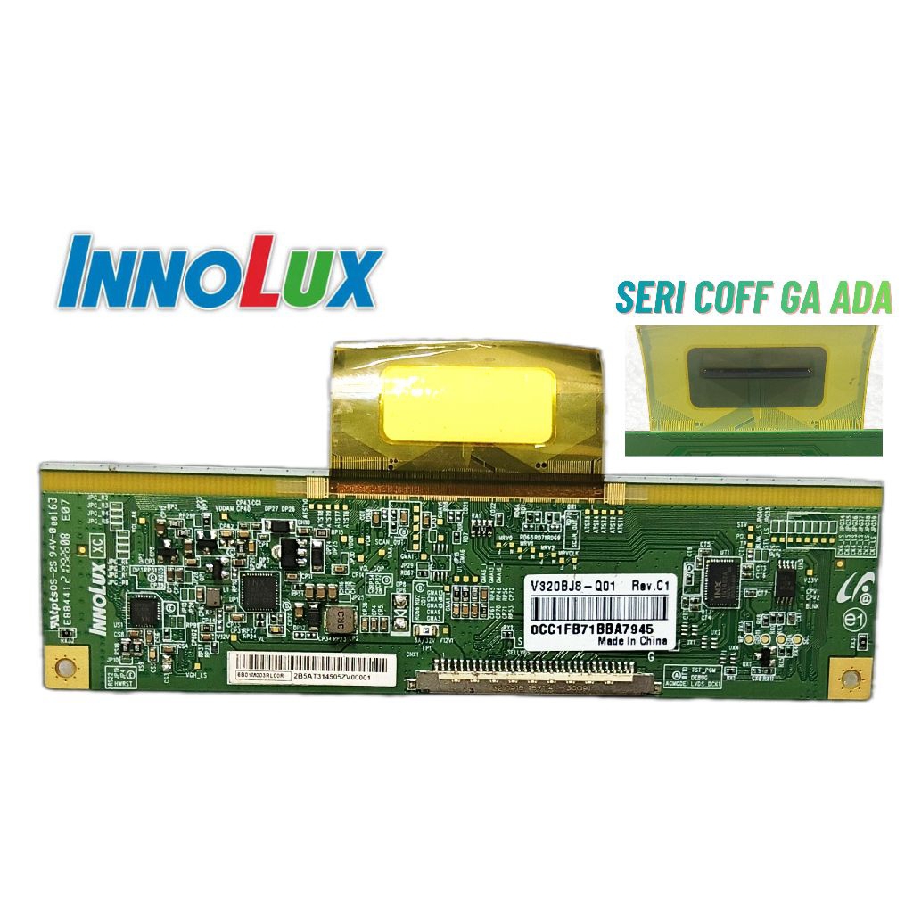 TCON INNOLUX SERI COFF GA ADA/TCON PANEL INNOLUX TIDAK ADA SERI COFF
