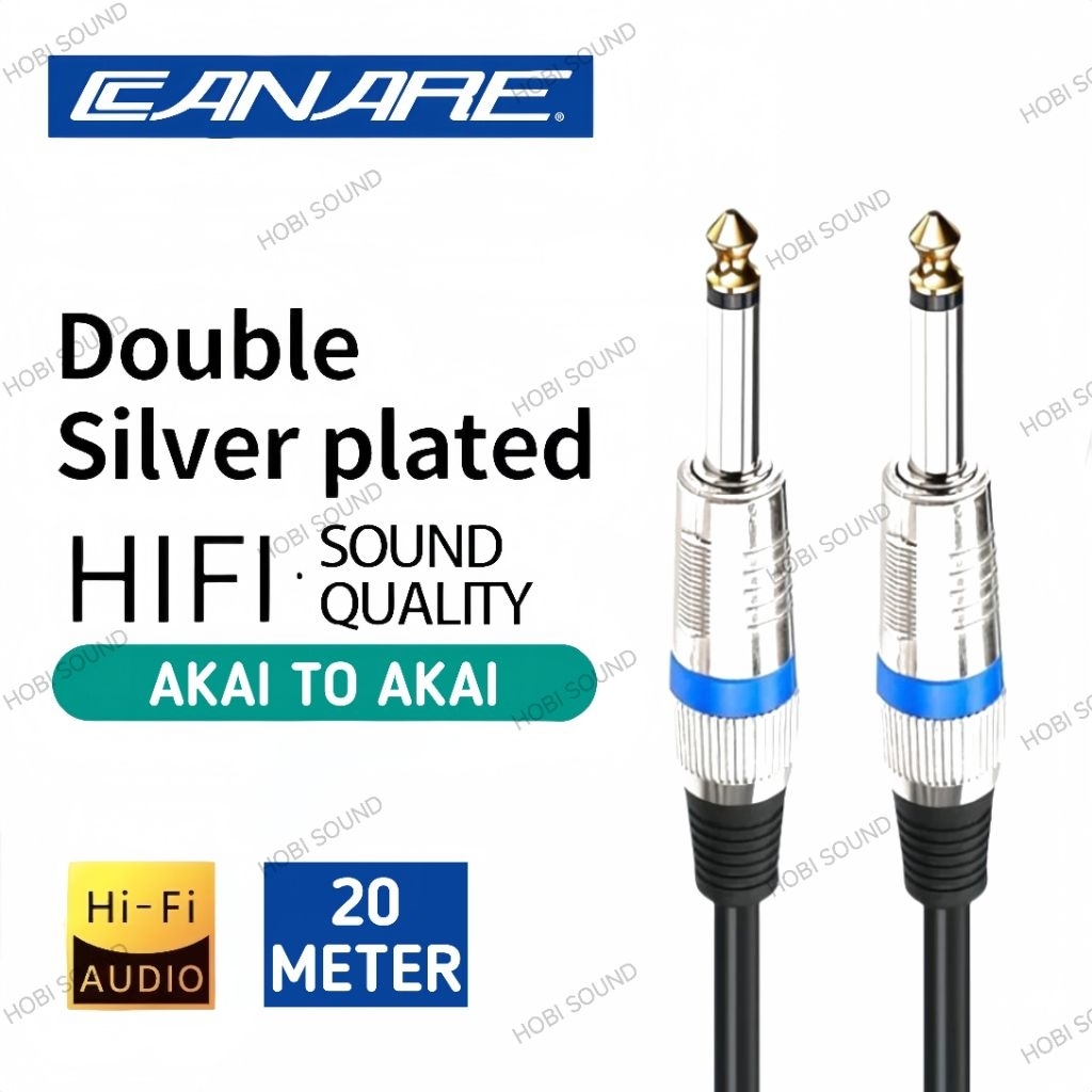 Kabel Jack Akai to Akai mono 20 Meter/Kabel Mixer ke Amplifier/Kabel Akai to Akai