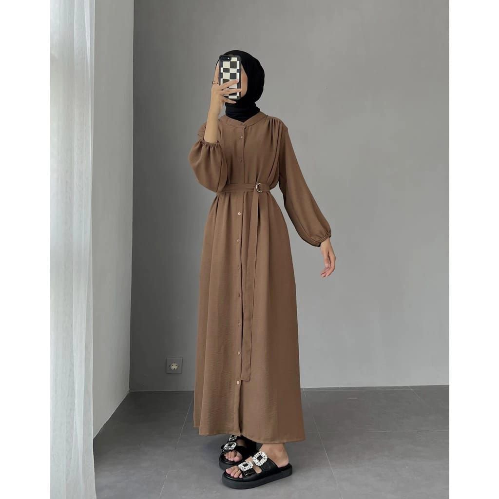 LOCA DRESS GAMIS FULL KANCING CRINKLE AIRFLOW LD 110 // GAMIS POLOS CRINKLE //