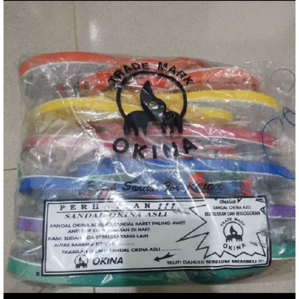 Sandal jepit OKINA By Swallow  No seri sampai 11 / Sendal jepit Mrk Okina Dari Swallow