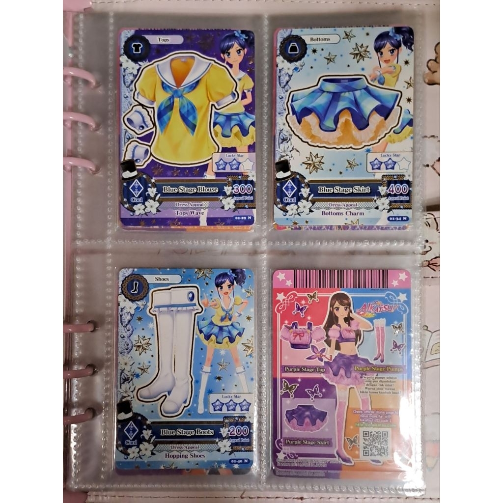 Kartu Aikatsu Cards Blue Stage Coord Normal Ver Aoi Kiriya School Dress Uniform Starlight Original I