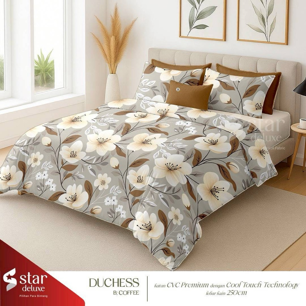 Seprai katun CVC star collection motif duchess (ajwa)