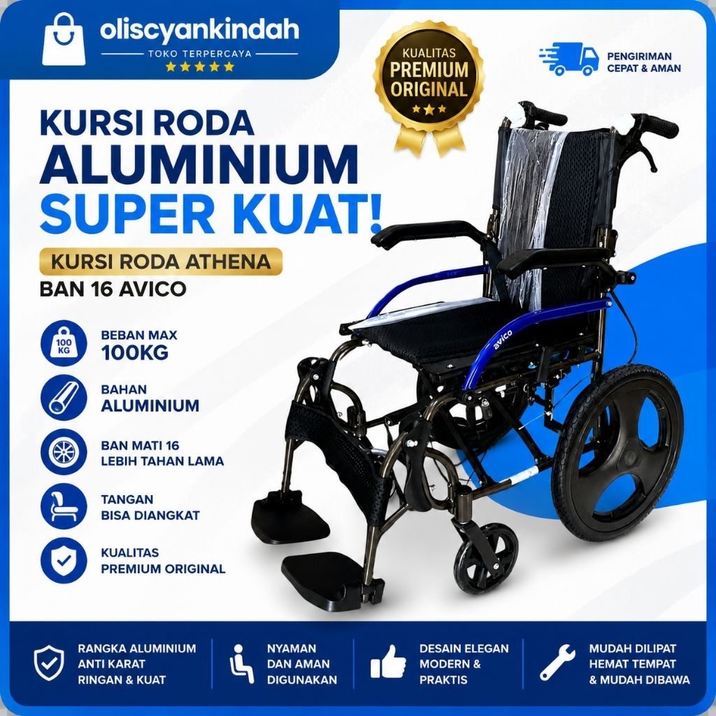 kursi roda traveling athena avico