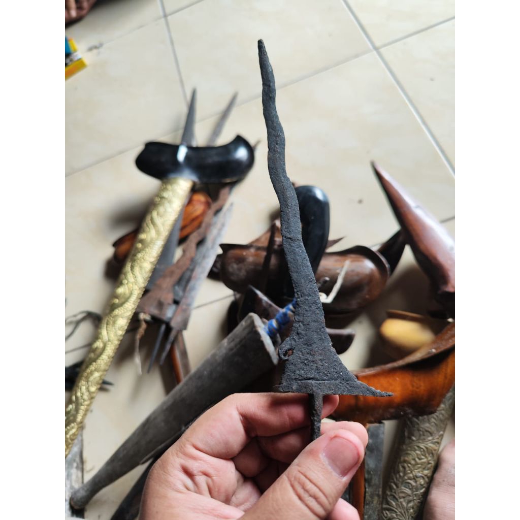 Wilah Keris Luk Sepuh Kuno Kosongan Tosan Aji Asli Tua Original Bawaan Dusun Melik