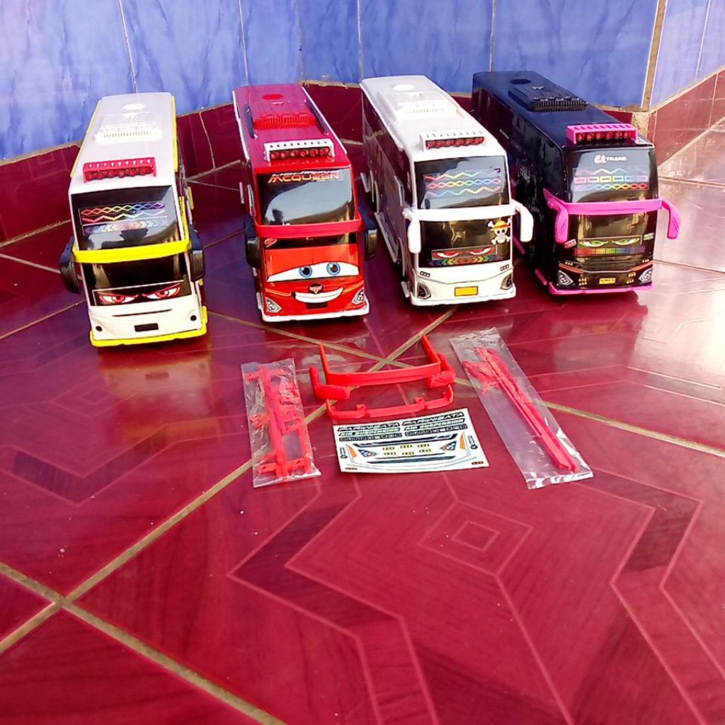 aksesoris paket kumplit miniatur bus tronton untuk miniatur bus tronton rkc