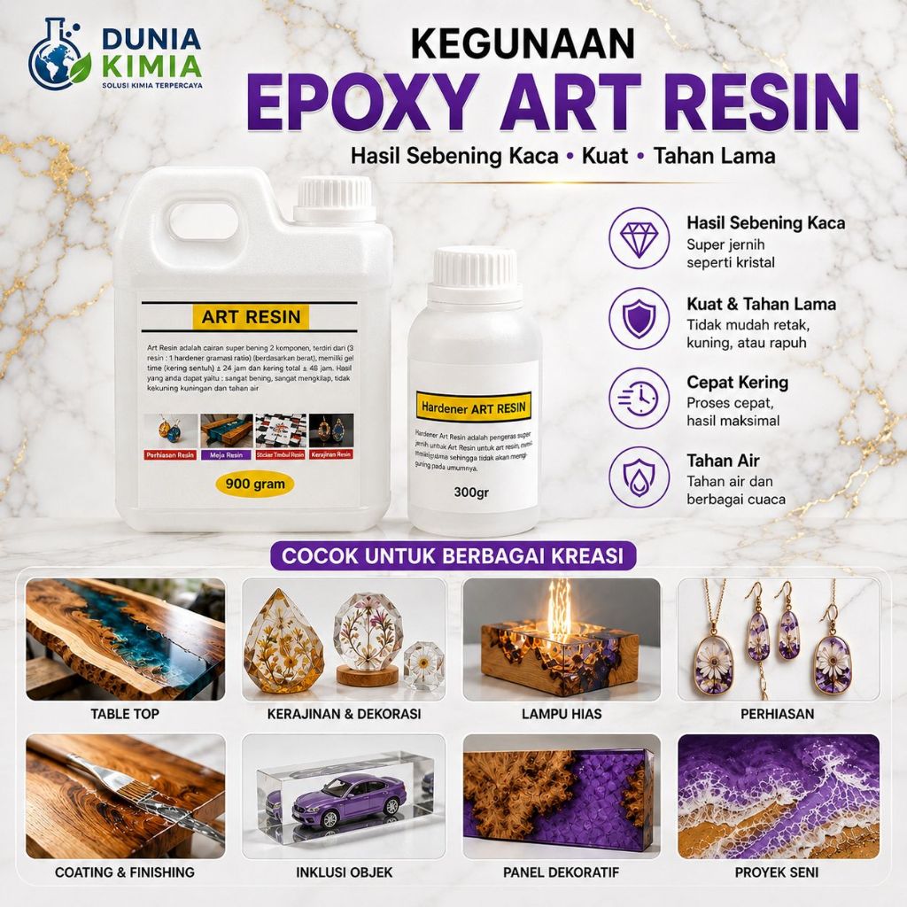 Epoxy Resin Bening - Art Resin - Super Bening - Resin Lycal 1011 - 1,2kg