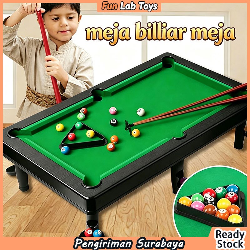 Mainan Billiard Set Meja Billiard Mini Portable Mainan Anak Mainan Game Interaktif Billiard Mini Mej