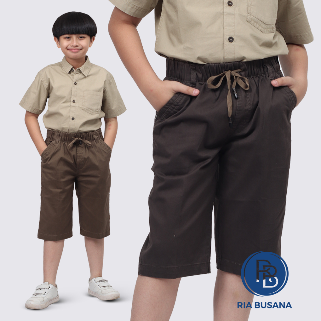 Ria Busana - Bombi - Celana Pendek Anak Pria Kincup Katun Art. BHKK02505BN