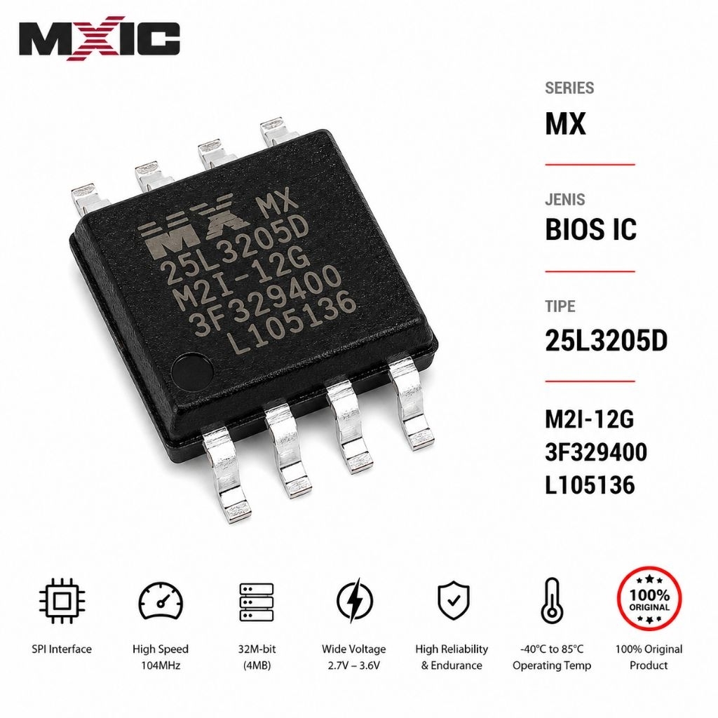 IC BIOS MXIC MX25L3205D M2I-12G SOP-8 32Mbit 4MB SPI Flash EEPROM Original BIOS Laptop PC TV Mainboa