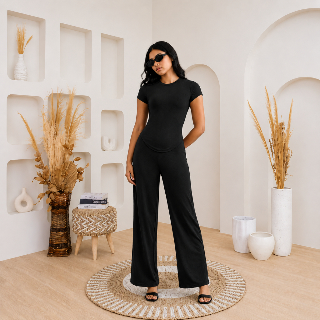 SETELAN WANITA CREORA TOPS /SETELAN LYCRA KNIT