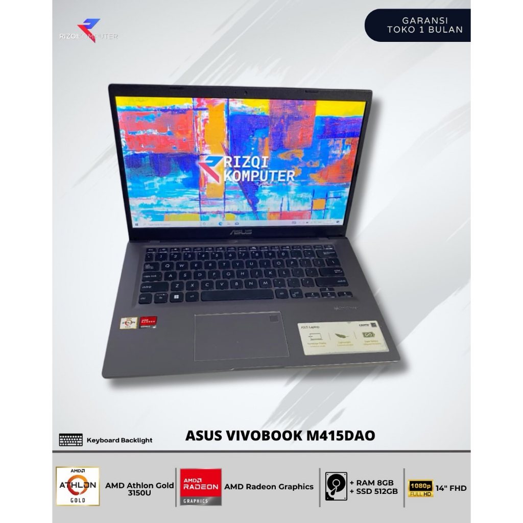 Asus VivoBook M415DAO AMD Athlon Gold 3150U RAM 8GB SSD 512GB bangh