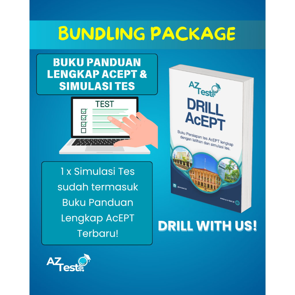 Bundling panduan praktis acept ugm dan simulasi tes iup ugm terbaru 2026 - buku+1 simulasi