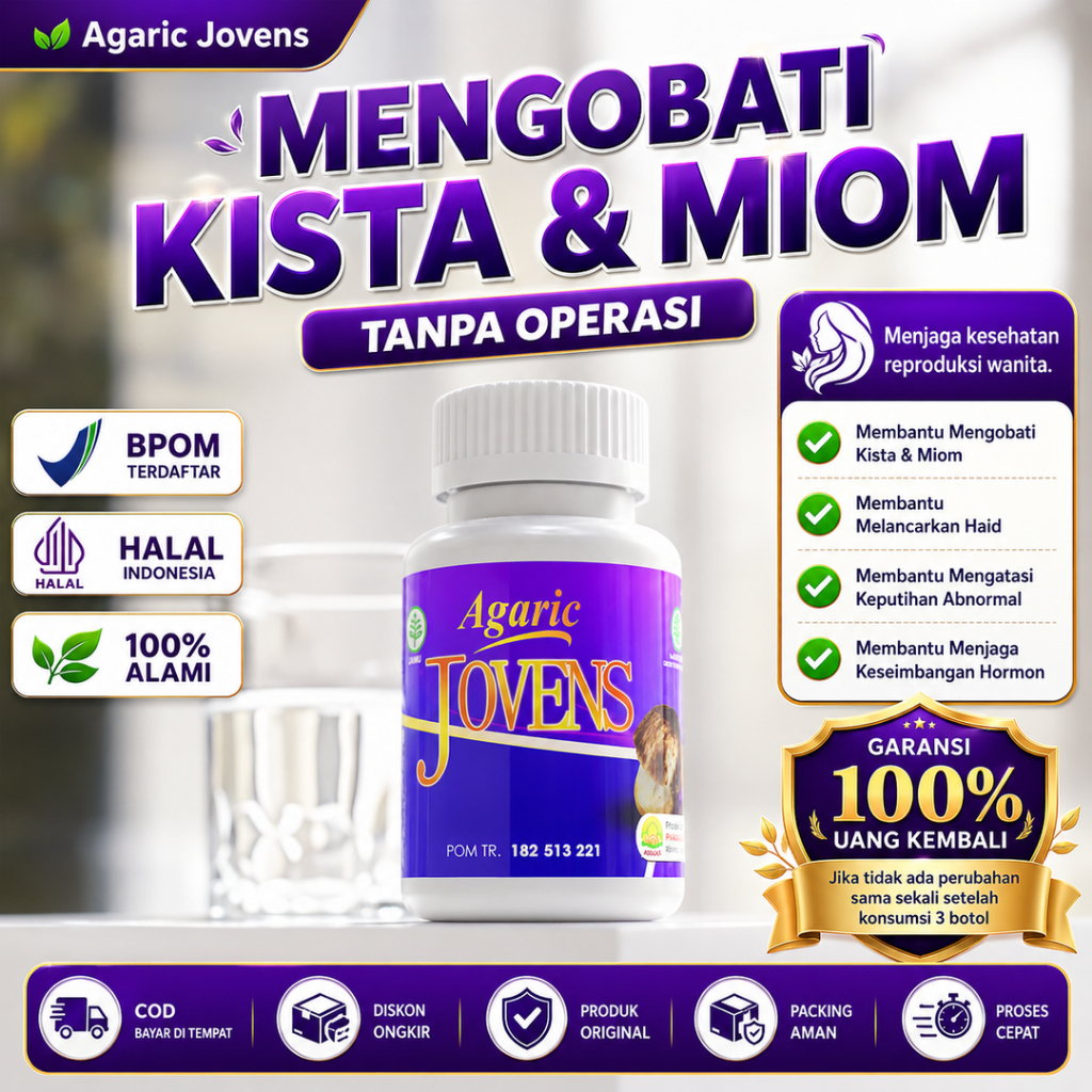 Agaric Jovens - Obat Herbal Benjolan Kista Miom Kanker Ovarium Tumor Endometriosis Keputihan