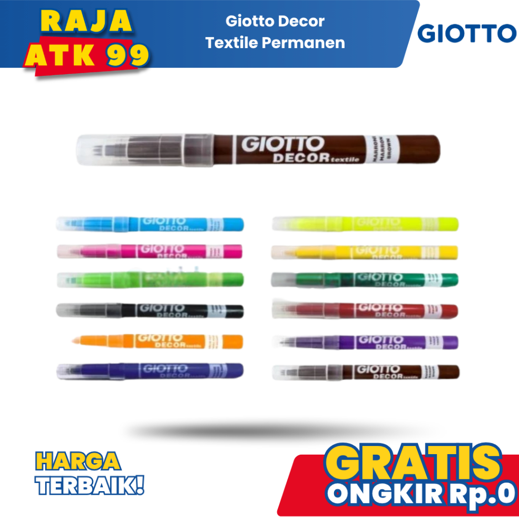 GIOTTO Decor Textile / Spidol Cat Kain Permanen - SATUAN SHRAJ