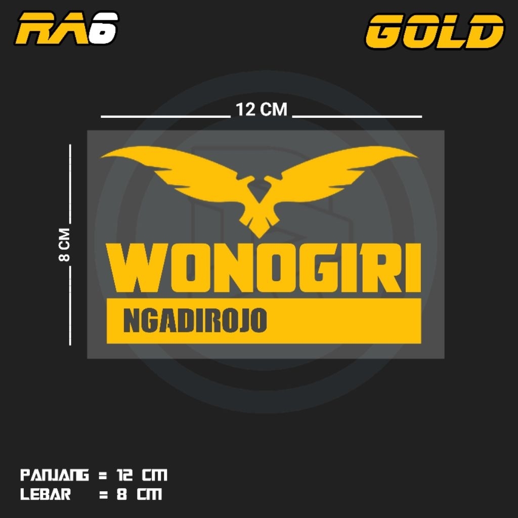 STIKER CUTTING TULISAN WONOGIRI NGADIROJO | RA6 KEC