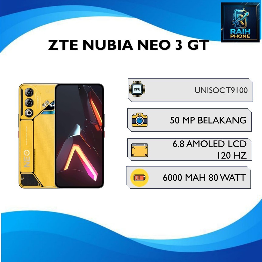 ZTE NUBIA NEO 3 GT 5G RAM 8GB ROM 256GB UNISOC T9100