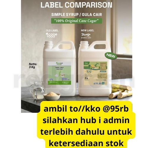 COME FOOD SIMPEL SIRUP ( GULA CAIR ) 3000gr  SIMPEL SIRUP ( GULA CAIR ) 3 liter
