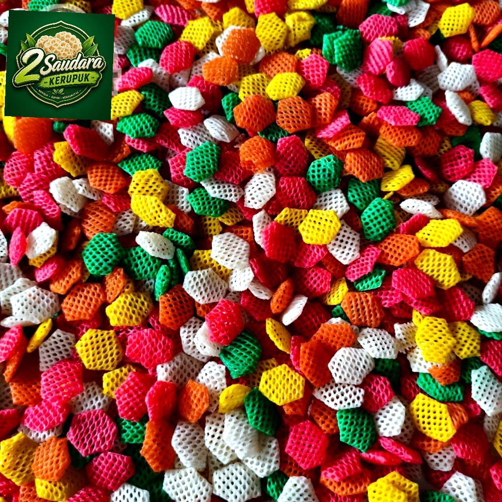 KRUPUK TARO MENTAH 1 KG WARNA WARNI