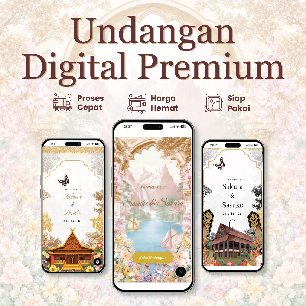 Undangan Pernikahan Digital Website Tema Mewah Kekinian (Puluhan Template) - Langitara