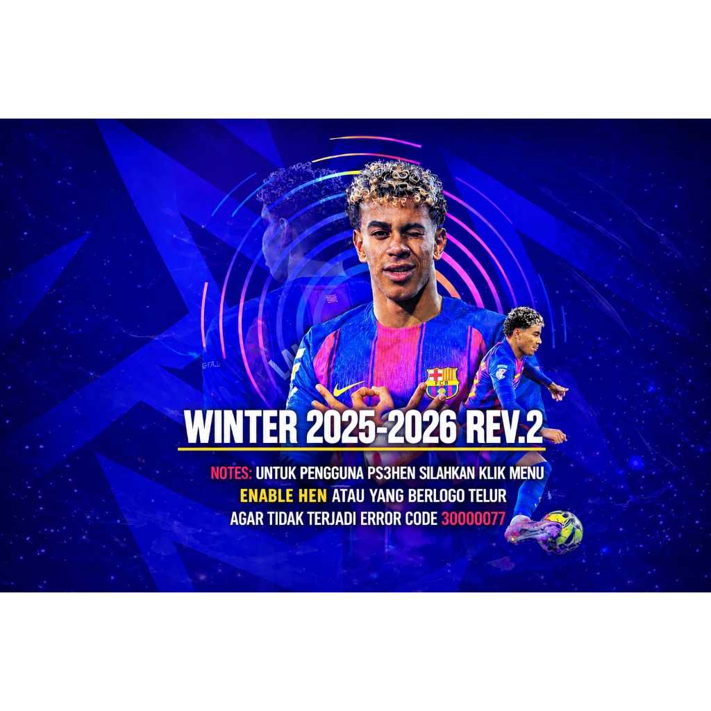 PES 2026 Gembox Patch Winter Season REV 2 PS3 Update Juni 2026 || Via Email