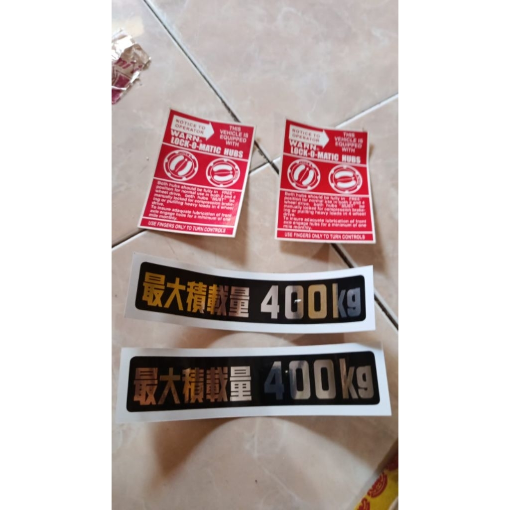 Set Stiker Sticker Dasbor Dashboard 400 KG Hardtop FJ40 BJ40