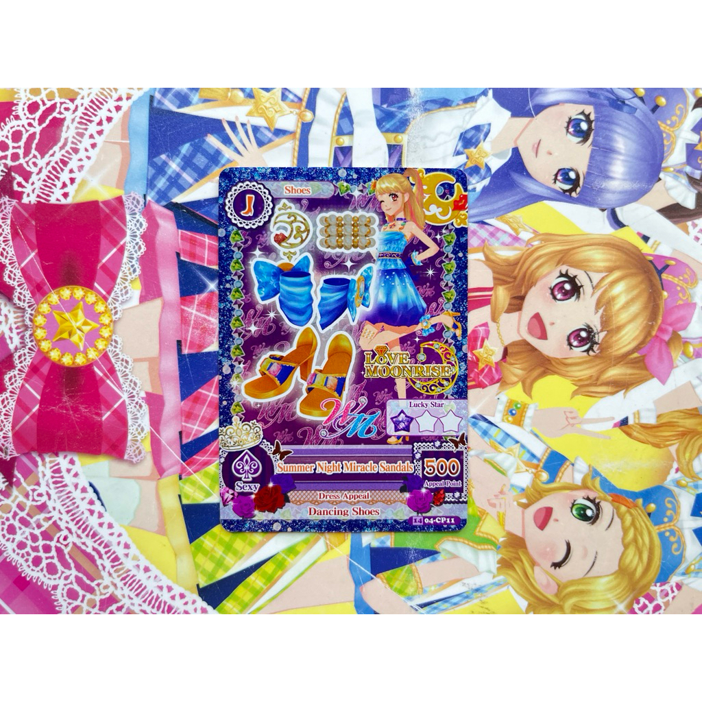 Kartu Aikatsu Summer Night Miracle Sandals Love Moonrise Mizuki Kanzaki WM Unit Mikuru Natsuki Vivid