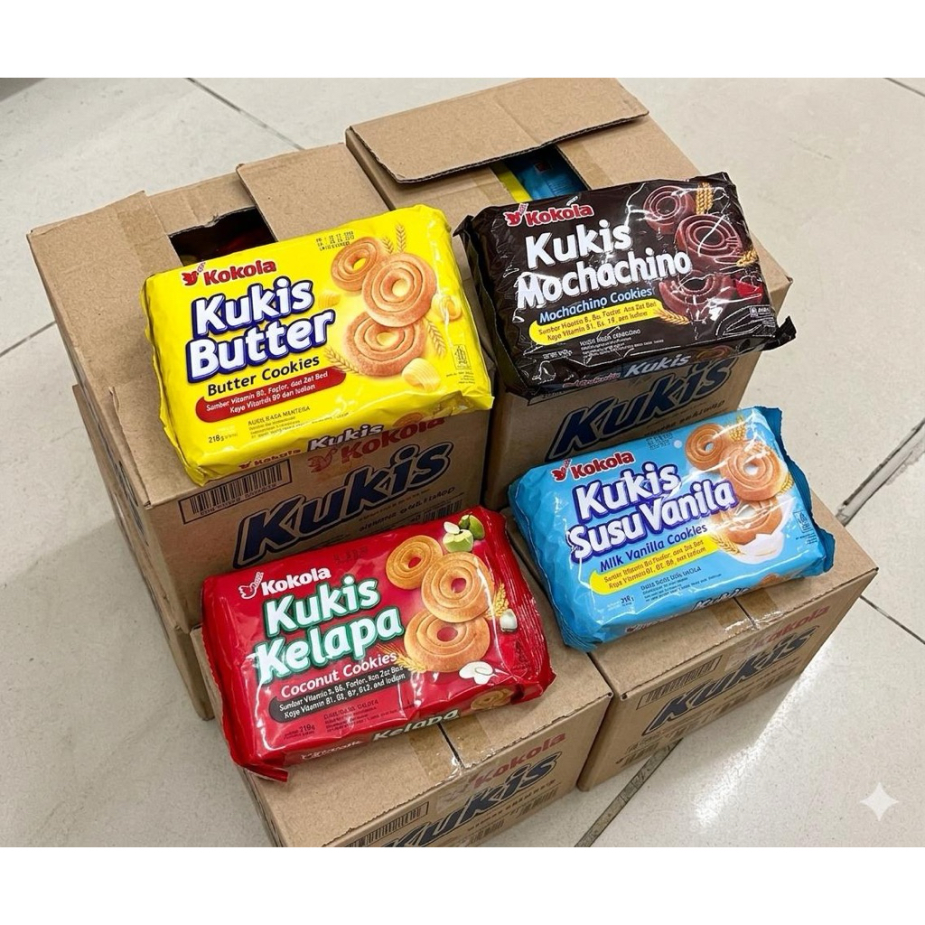 KOKOLA KUKIS 218gr (1karton)/KOKOLA KUKIS VARIAN RASA/KOKOLA KUKIS ASUL ASUL/ASUL ASUL MURAH