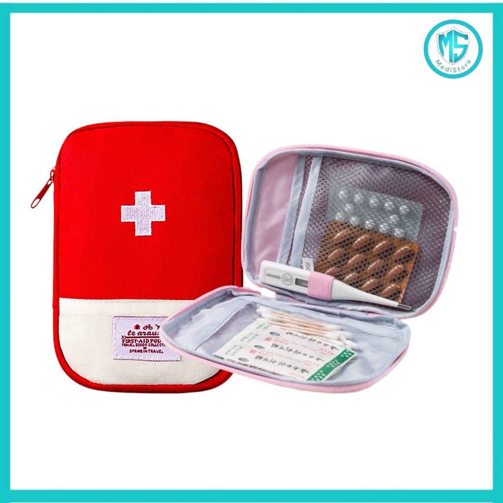Tas First Aid Kit  Tempat Obat  Dompet Pouch P3K Travel Mini  Kotak Medis  Organizer Medical