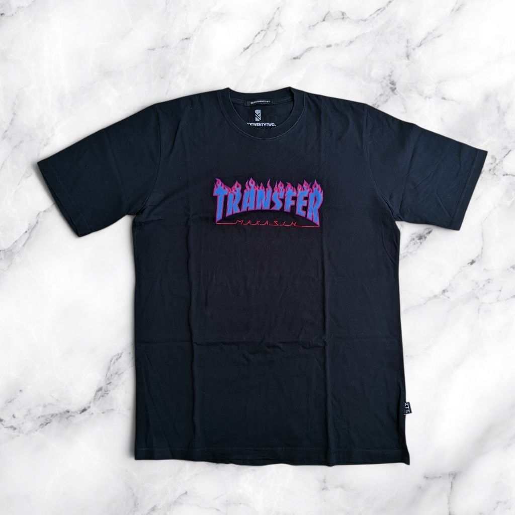 Kaos Parody Thrasher "TRANSFER" by Zerotwentytwo - Black (Size L) Second