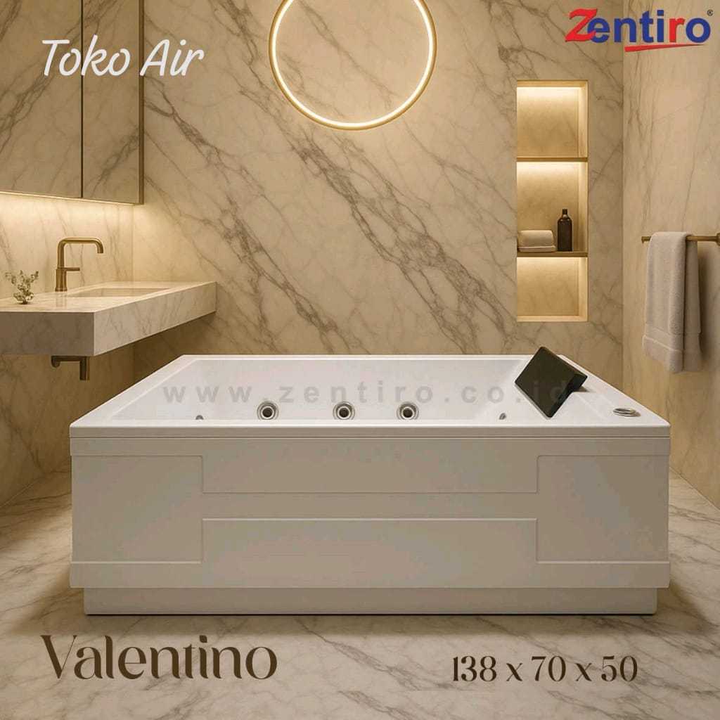 Bathub ZENTIRO Bathtub Jacuzzi Standing VALENTINO | Bathtub Whirlpool Marble 138