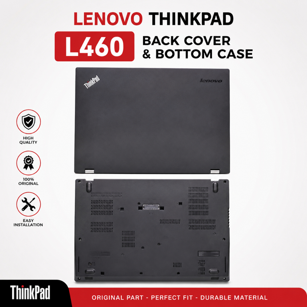 Casing Lenovo ThinkPad L460 Original Back Cover LCD & Bottom Case Cover Bawah Second