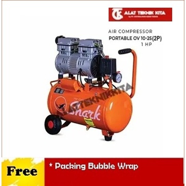 SHARK OV10-25(2P) kompresor angin tanpa oli OV 10-25(2P) compressor silent oilles 1 Hp