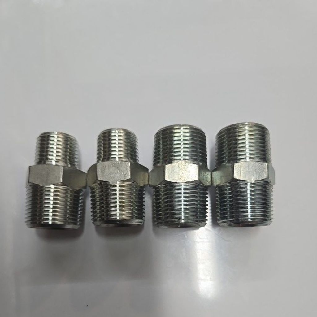 Double Nepel Lurus 1 JIC x 1 JIC | 1 NPT X 1 NPT | 1 NPT X 1 JIC Nepel Hidrolik