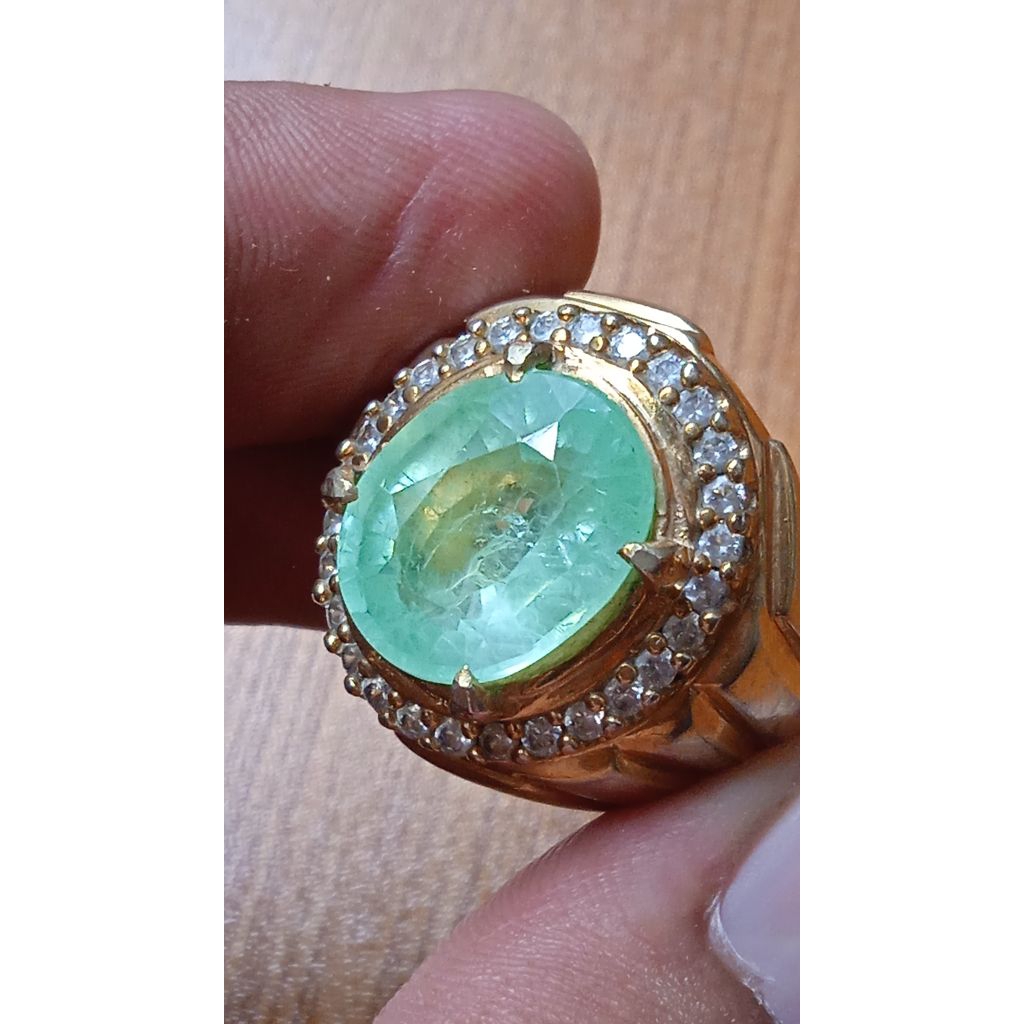 Cincin Zambrud Colombia Crystal