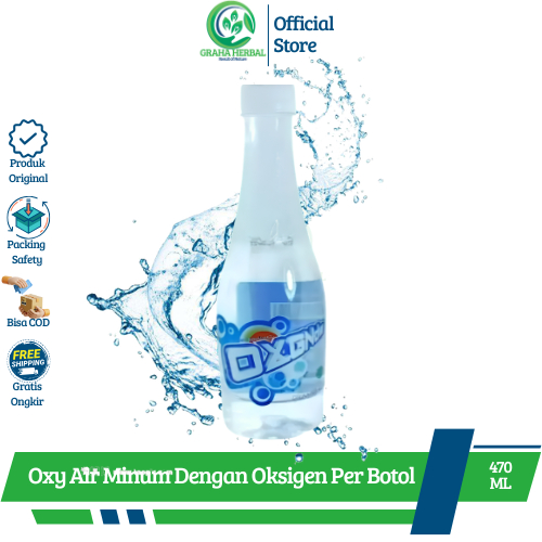 AIR OXY CJDW DRINKING WATER PER BOTOL Isi 470ml I Air Minum Oxygen Untuk Kesehatan I Air Mineral Oxy