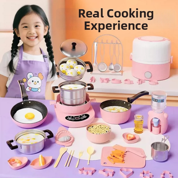 [Real]59PCS Mini Kitchen Mainan Kitchen Set Mainan Dapur Anak Cooking Set Mainan Mainan Dapur Anak S