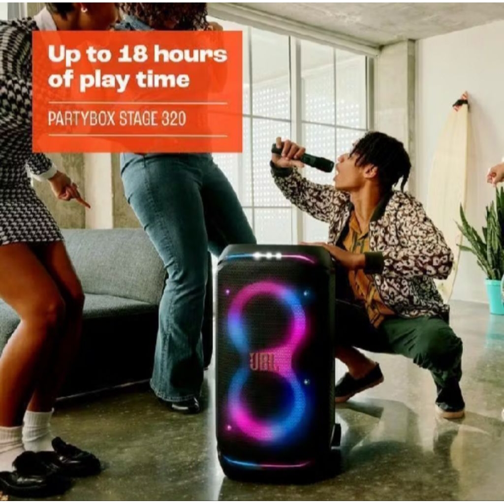 SPEAKER JBL PARTY BOX STAGE 320 PORTABLE WITHWHEEL ORIGINAL