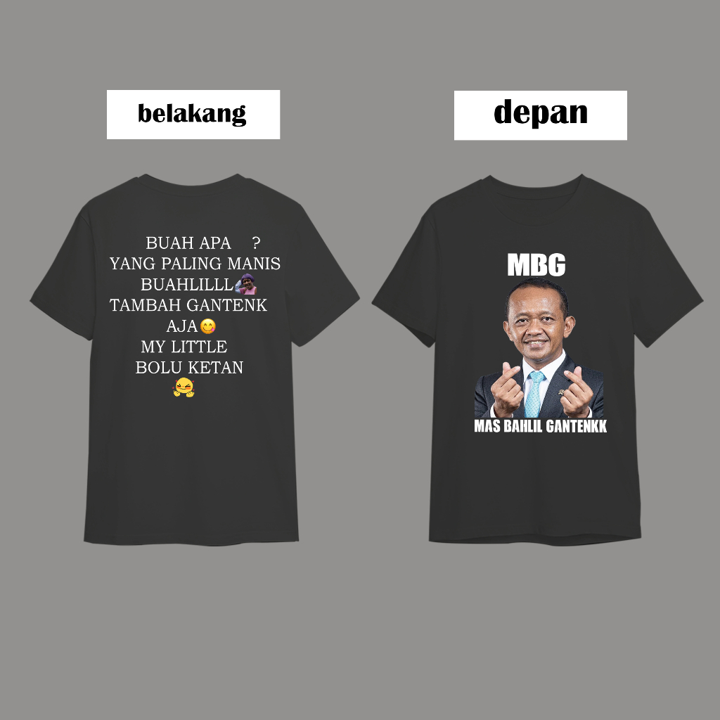 Kaos mas bahlil MBG mas bahlil ganteng viral meme Rapture creative