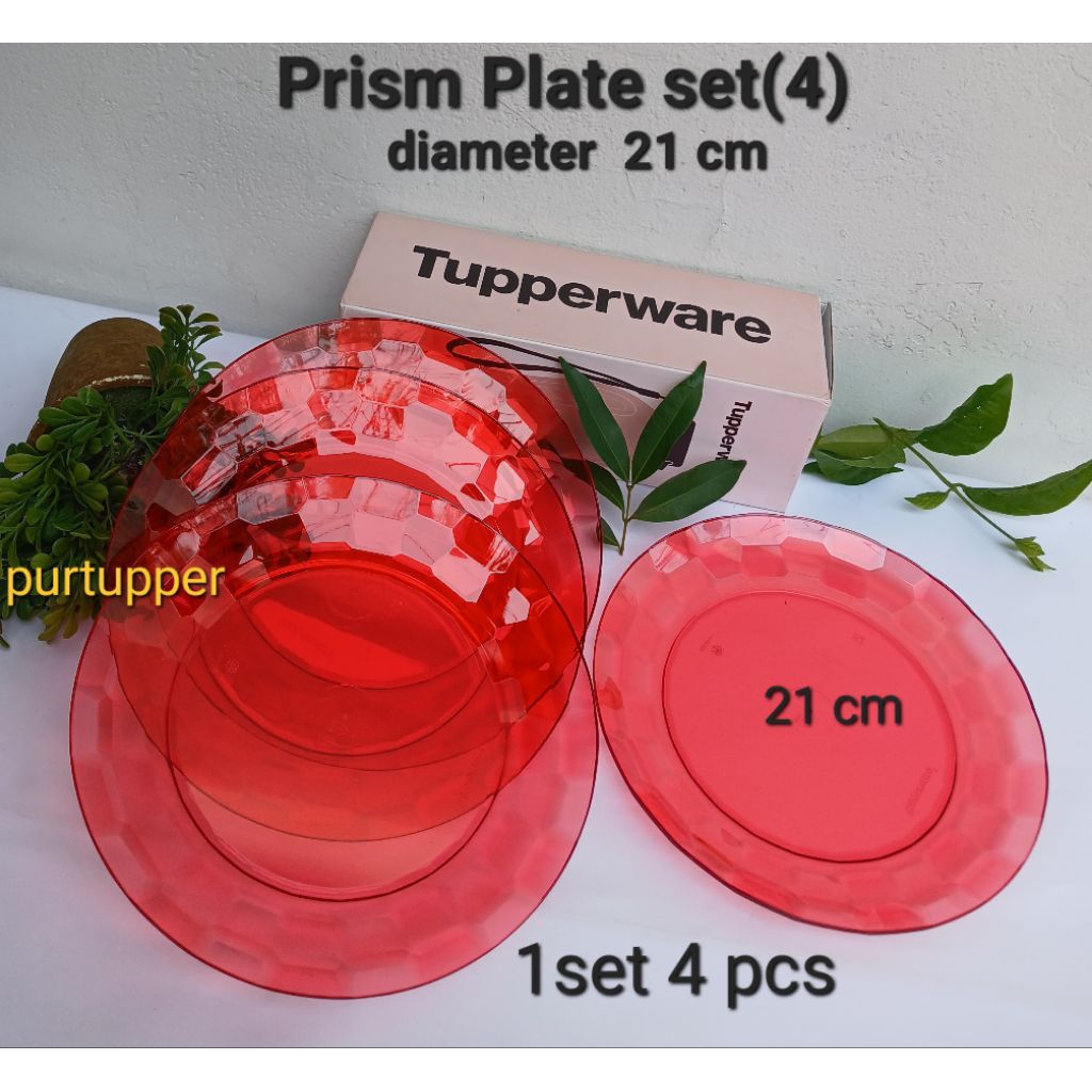 Tupperware OH Plate,prism plate,small cresendo plate,set/ satuan