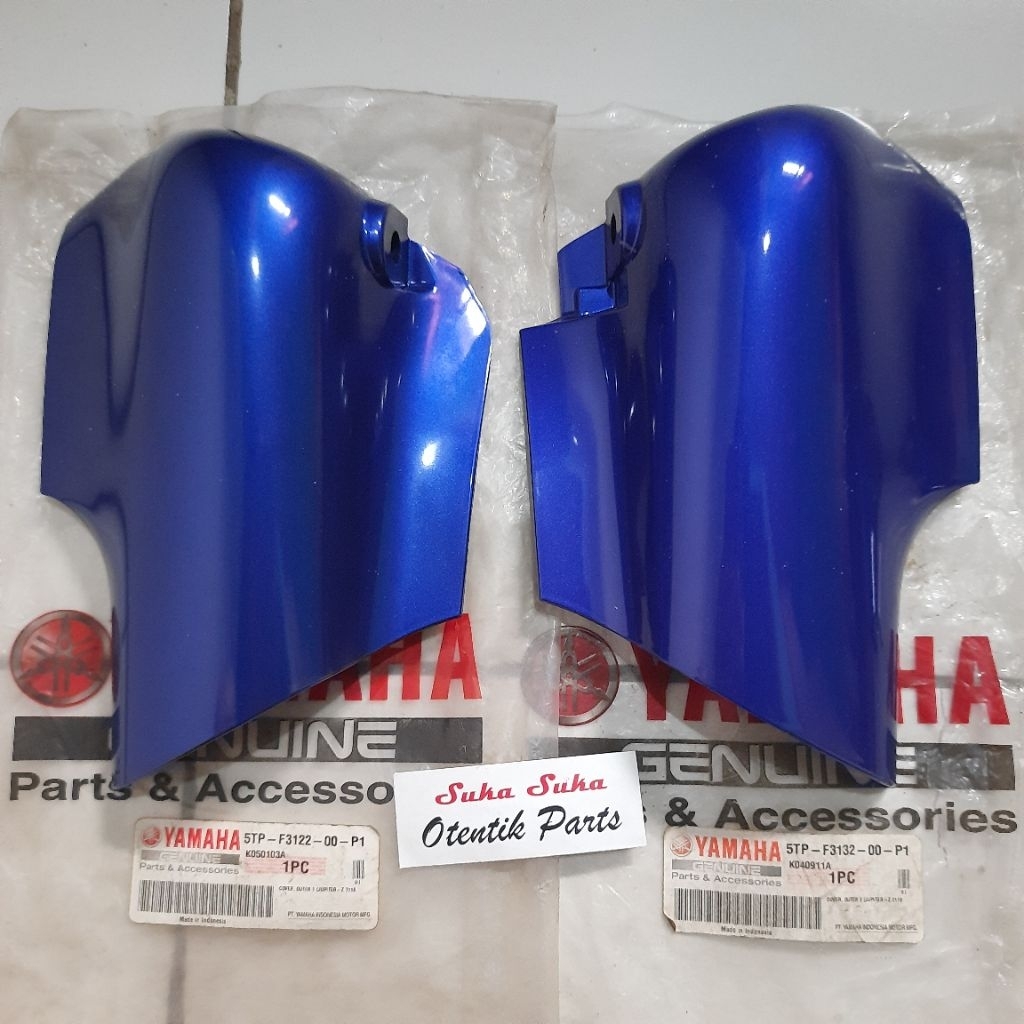 Cover Tutup Shock Spakbor Depan Jupiter Z Biru Tua DPBMC Ori Ygp l 5TP-F3122-00-P1 5TP-F3132-00-P1