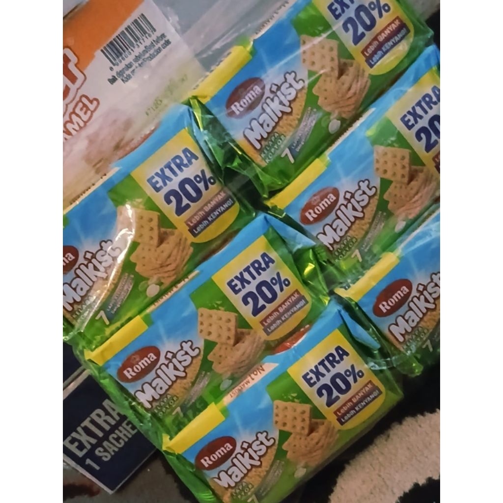 Roma Malkist Kelapa 1 Pcs Biskuit Crackers Kelapa Gurih Extra 20% Biskuit Roma Original