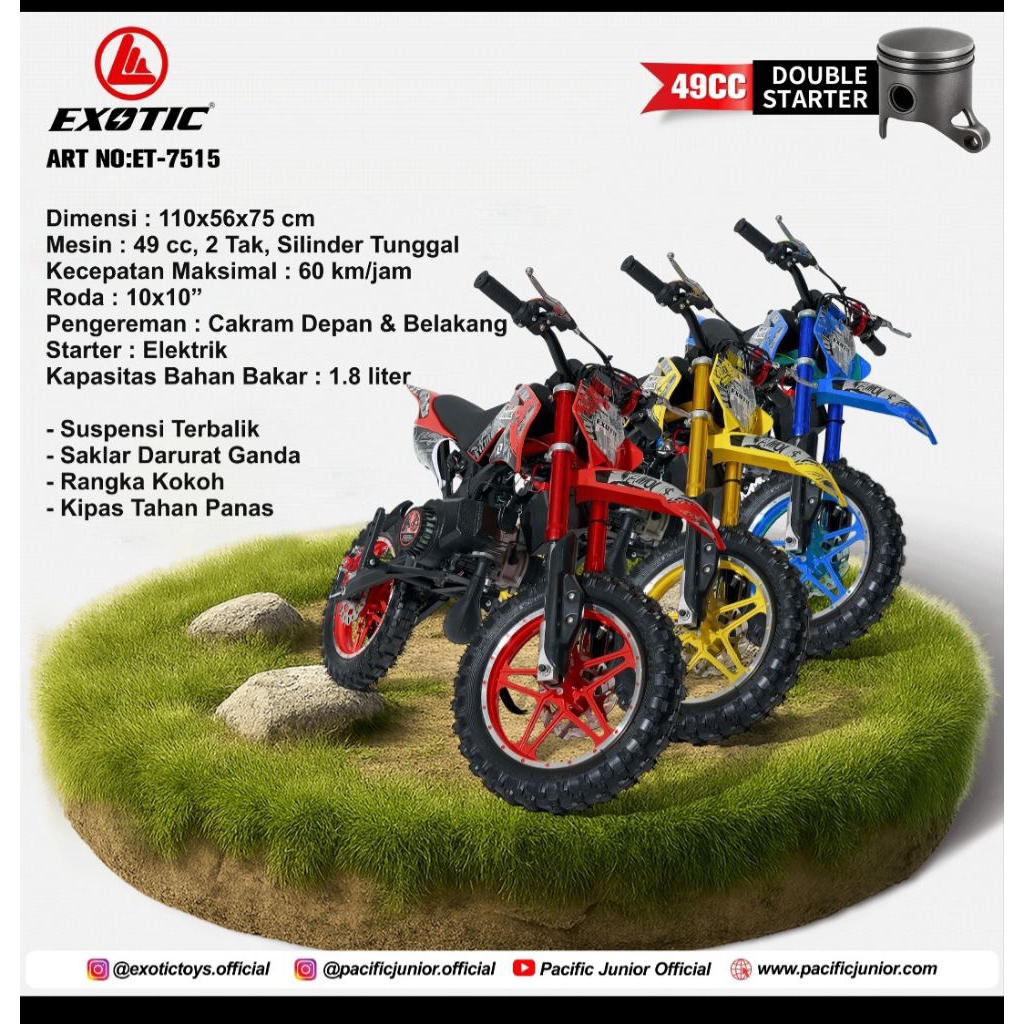 motor bensin anak anak, bisa distarter distangnya jg pontianak