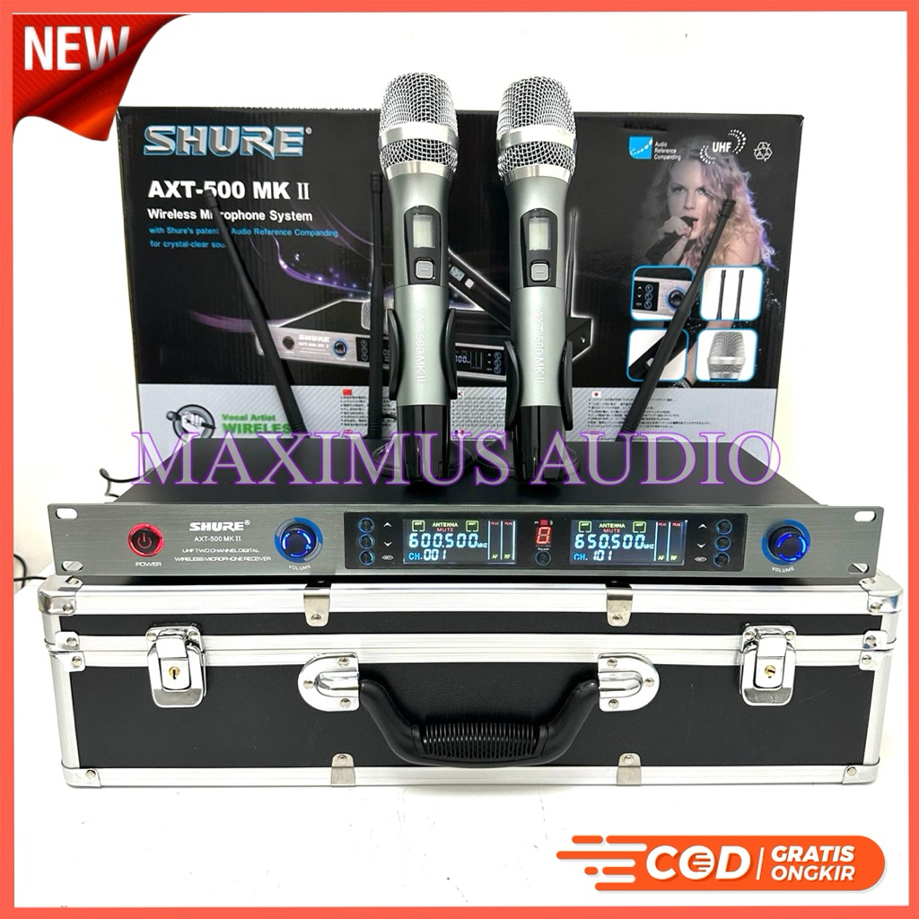 Mic Wireless Sure 500 MKII Free Koper Mic Original Shure AXT500 MK II FREE KOPER For Stage Live Show